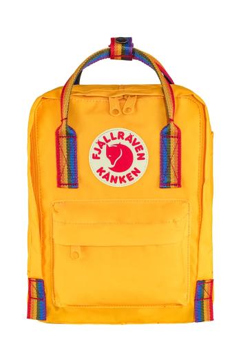 Detský ruksak Fjallraven Kanken Rainbow Mini žltá farba, malý, jednofarebný, F23621