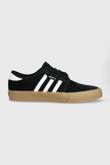 Semišové tenisky adidas Originals SEELEY čierna farba, EG2632