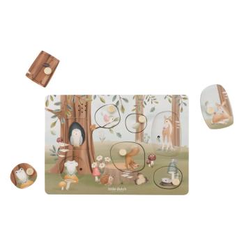 LITTLE DUTCH Puzzle so zvukom Forest friends