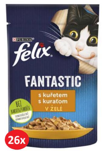 FELIX Fantastic cat junior kura v želé kapsičky pre psy 26x85g