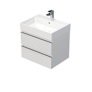 Kúpeľňová skrinka s umývadlom SAT Cube Way 60x47,5x46 cm biela mat CUBE3D46602ZBSAT