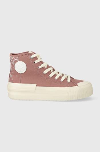 Tenisky Pepe Jeans PLS31554 dámske, ružová farba, SAMOI DIVIDED