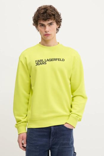 Mikina Karl Lagerfeld Jeans čierna farba, s potlačou, A1M20001