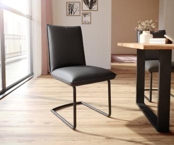 Jedálenská stolička Lelio-Flex console base round black pravá koža