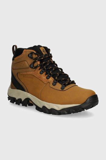 Topánky Columbia Newton Ridge Plus Waterproof pánske, hnedá farba, 1594731