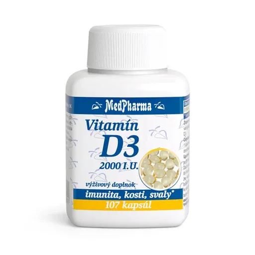 MEDPHARMA Vitamín D3 2000 I.U. 107 kapsúl