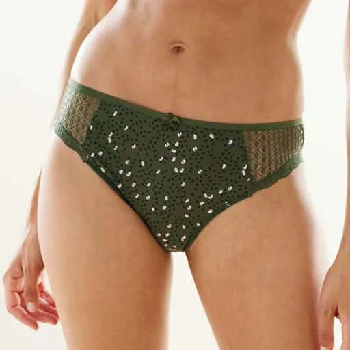 Súprava 4 midi nohavičiek Tropea z čipky, jednofarebné a s potlačou škvrniek