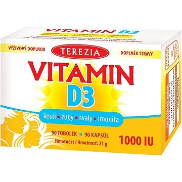 TEREZIA Vitamín D3 1000 IU 90 toboliek (4531175)