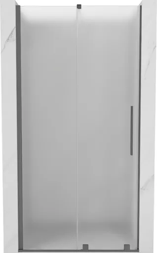 MEXEN/S - Velár posuvné sprchové dvere 120, dekor, grafit metal 871-120-000-31-95