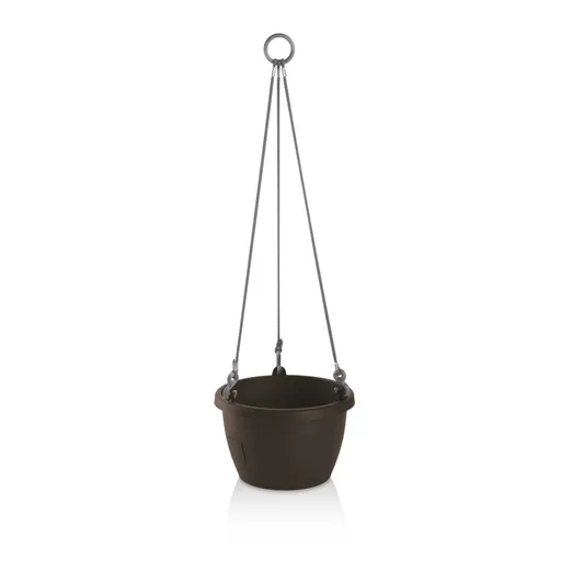Gardenico Samozavlažovací závesný kvetináč Marina hnedá, pr. 30 cm, pr. 30 cm