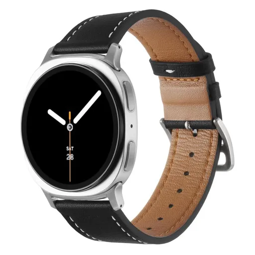 LEATHER Kožený remienok pre Samsung Galaxy Watch8 / Watch8 Classic čierny