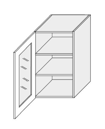 ArtExt Vrchná kuchynská skrinka Napoli W2S/45 POVRCHOVÁ ÚPRAVA DVIEROK: LESK, FAREBNÉ PREVEDENIE KORPUSU: LAVA