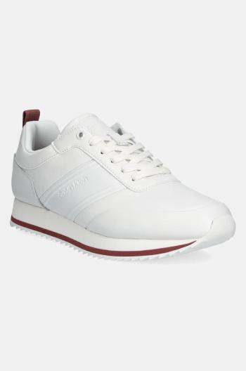 Tenisky Calvin Klein LOW TOP LACE UP LTH HF biela farba, HM0HM01553