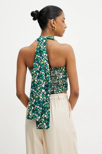 Blúzka Weekend Max Mara dámska, zelená farba, vzorovaná, 2515161026600