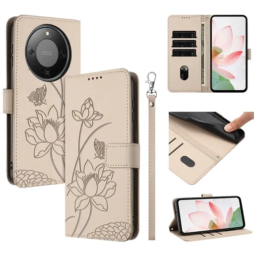 ART LOTUS Peňaženkové puzdro pre Honor Magic8 Lite zlaté