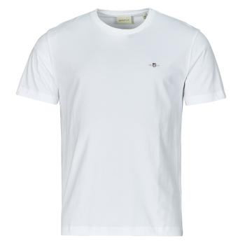 Gant  REG SHIELD SS T-SHIRT  Tričká s krátkym rukávom Biela