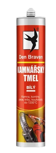 DEN BRAVEN - Kachliarsky tmel biela 310 ml