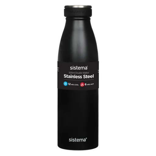 SISTEMA Hydrate Termofľaša Stainless Steel čierna 500 ml