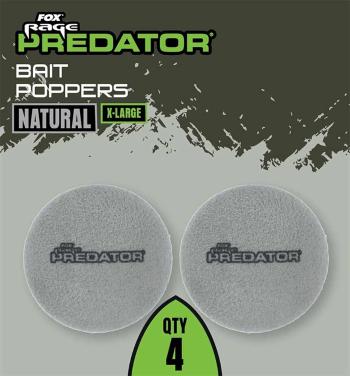 Fox rage predator plávajúca pena bait poppers 4 ks - natural x-large