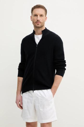 Sveter s prímesou vlny Armani Exchange pánsky, tmavomodrá farba, XM000186 AF10348