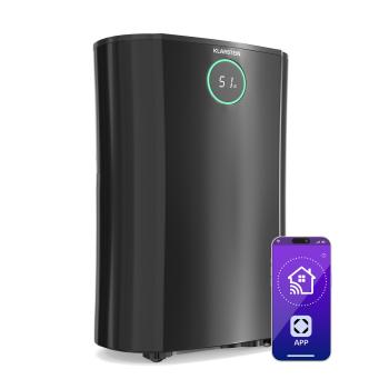 Klarstein DryFy ProConnect 16L odvlhčovač vzduchu, 16 l/deň, 24 m², WiFi, Aplikácia, LED indikátor, 24-hodinový časovač