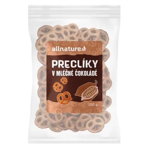 ALLNATURE Praclíky v mliečnej čokoláde 100 g