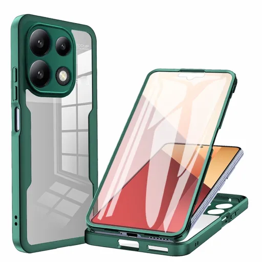 DUAL Obojstranný kryt s fóliou Xiaomi Redmi Note 13 Pro zelený