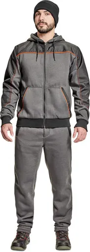 CREMORNE mikina s kapucňou sv.olivová 4XL