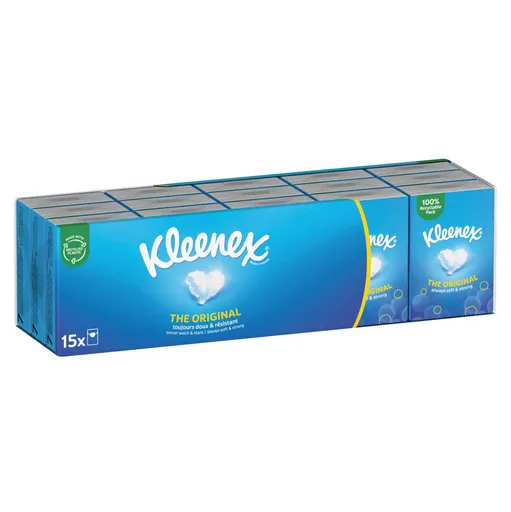 KLEENEX Papierové vreckovky 4-vrstvové Original Mini 15 x 7 kusov