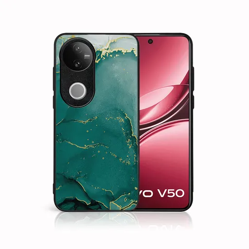 MY ART Ochranný kryt pre Vivo V50 5G GREEN MARBLE (145)