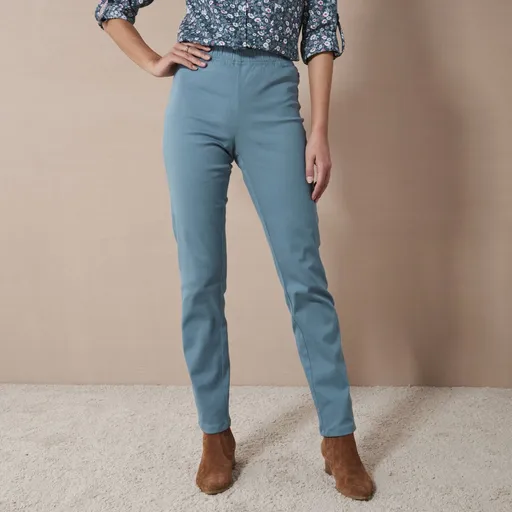 Zoštíhľujúce nohavice s pružným pásom a efektom plochého brucha