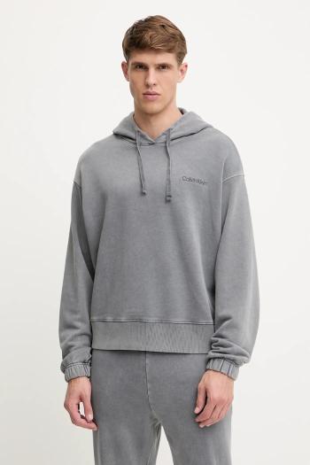 Mikina s kapucňou Calvin Klein Underwear šedá farba, s kapucňou, jednofarebná, LV00NM2894