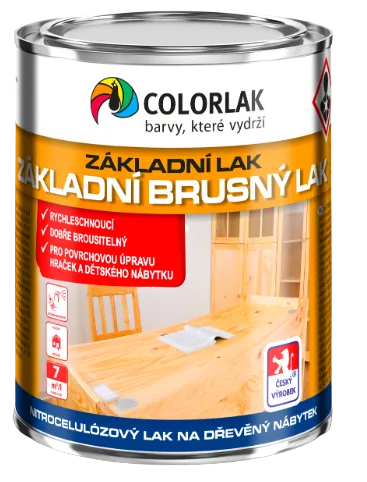 COLORLAK ZÁKLADNÝ LAK C1036 - Základný nitrocelulózový lak bezfarebný 0,75 L