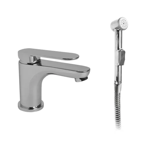 Mereo Umývadlová stojanková batéria Mada s bidetovou sprchou CBQ10105M