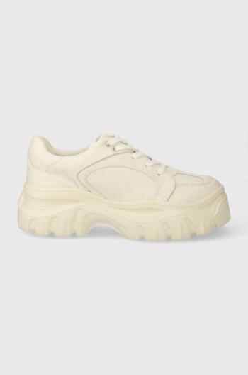 Kožené tenisky Desigual Chunky béžová farba,  24SSKL01.1011