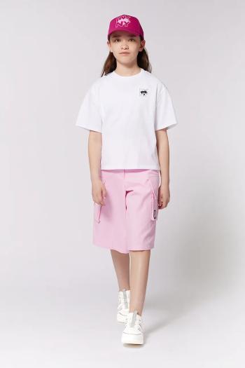 Detské bavlnené tričko Dkny biela farba, D62311