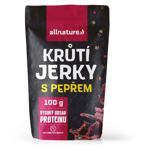 ALLNATURE Turkey pepper Jerky sušené mäso 100 g