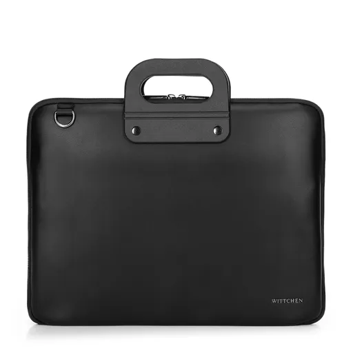 15" kabelka na notebook z imitácie kože, čierna 100-3P-902-1