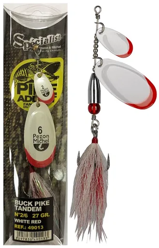 Pezon&michel rotačka buck pike tandem white red 27 g
