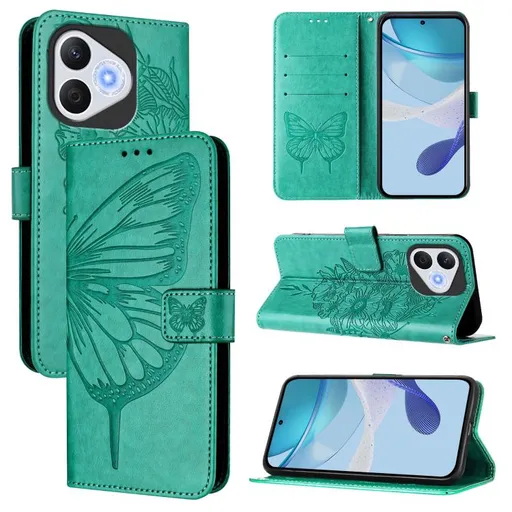 ART BUTTERFLY Peňaženkový obal pre Honor 400 Lite 5G zelený