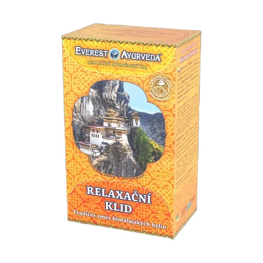 EVEREST AYURVEDA Relaxačný pokoj podporuje uvoľnenie a relaxáciu sypaný čaj 100 g