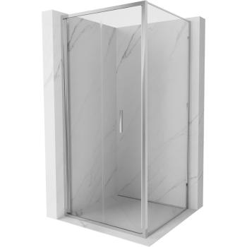 MEXEN/S - Exo sprchovací kút skladacie dvere 100 x 100 cm, transparent, chróm 816-100-100-01-00
