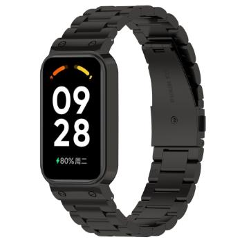 TECH-PROTECT Kovový remienok s krytom Xiaomi Smart Band 8 Active čierny