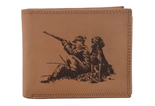 Pánska peňaženka MERCUCIO natural vzor 60 poľovník a pes 2911911