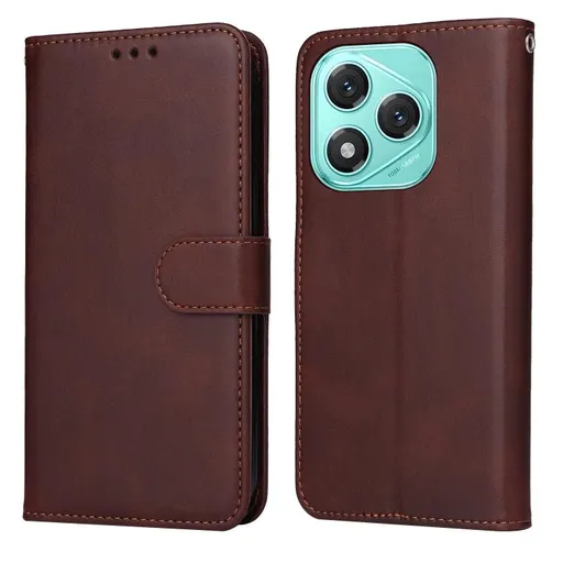 SMOOTH Peňaženkové puzdro pre Honor 400 Lite 5G hnedé