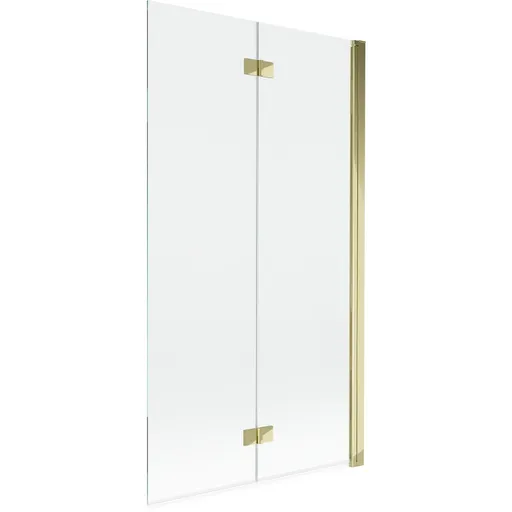 MEXEN - MIST vaňová zástena 100x150 cm 6mm 2-s, zlatá, číra, pravá 8A9-100-002-50-00-P