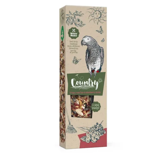 WITTE MOLEN Country Sticks tyčinky pre veľké papagáje 140 g