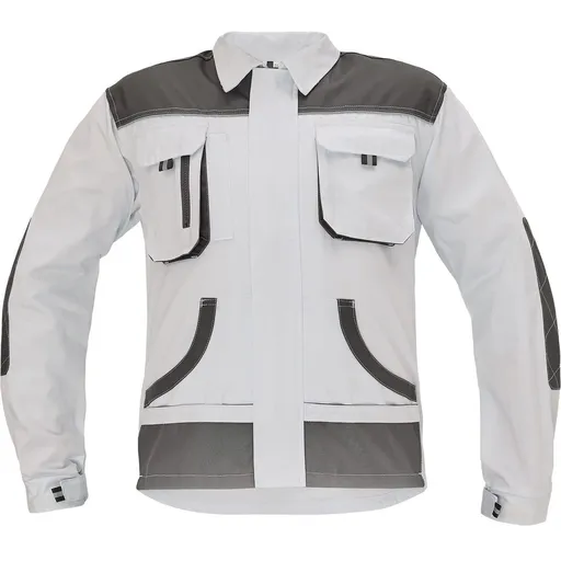 Cerva Pánska pracovná blúza FF HANS - Biela / šedá | 48