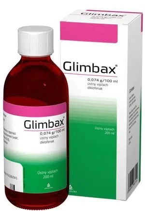 Glimbax ústny výplach na liečbu a úľavu, zápalov v ústach 200 ml