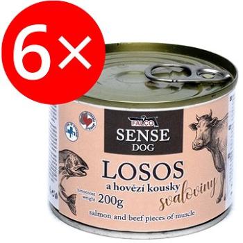 Falco Sense Dog losos a hovädzie 200 g 6 ks (8594725086095)